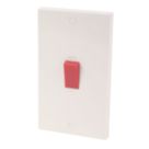 45A 2-Gang DP Cooker Switch White
