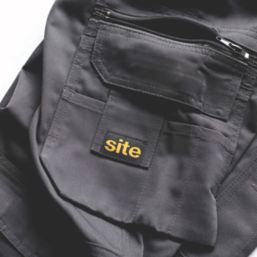 Site Jackal Work Trousers Grey / Black 30" W 30" L