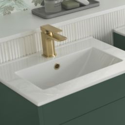 Brushed Brass Basin Overflow Ring 22mm