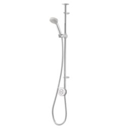 Aqualisa Smart Link HP/Combi Ceiling-Fed Chrome Thermostatic Single Outlet Exposed Smart Shower with Adjustable Head