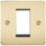 Knightsbridge  1-Module Modular Faceplate Brushed Brass