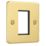 Knightsbridge  1-Module Modular Faceplate Brushed Brass