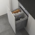Refurb Essentials Vigote Pull-Out Bin Anthracite 58Ltr