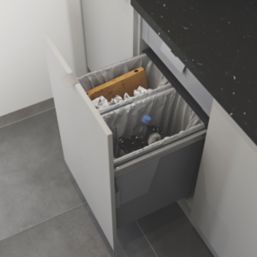 Refurb Essentials Vigote Pull-Out Bin Anthracite 58Ltr