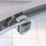 Aqualux Edge 8 Semi-Frameless Offset Quadrant Shower Enclosure  Polished Silver 1000mm x 900mm x 2000mm