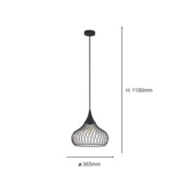 Eglo Staverton Pendant Light Black