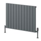 Reina Piatto Single 600mm x 820mm 2101BTU Anthracite Horizontal Designer Radiator