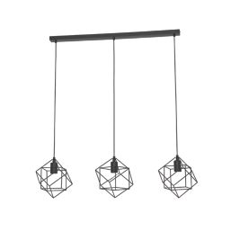 Eglo Straiton 3-Light Pendant Black