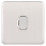 Schneider Electric Lisse Deco 13A Unswitched Fused Spur  Brushed Stainless Steel with White Inserts