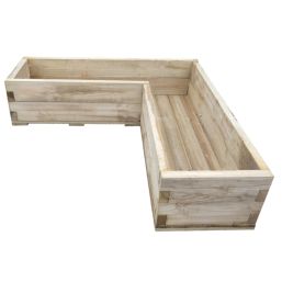 Forest Caledonian Garden Planter Natural Timber 1310mm x 1310mm x 312mm