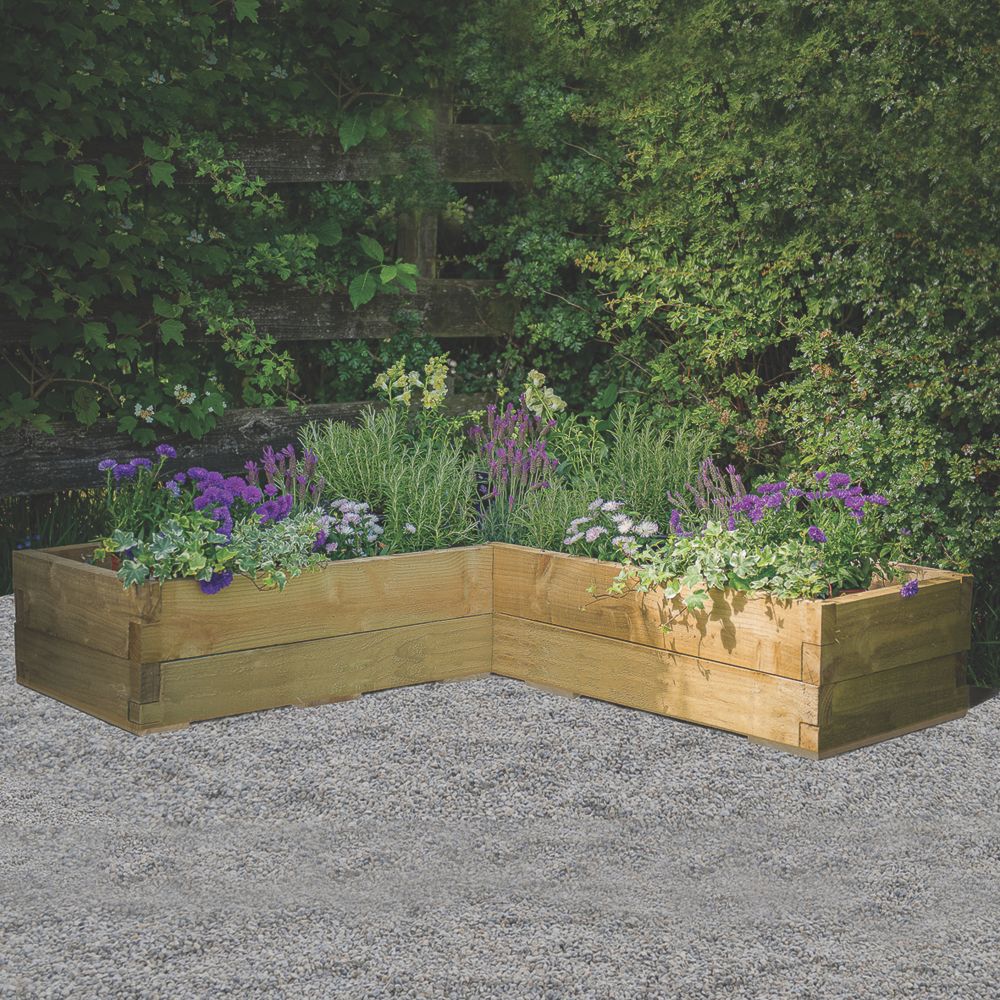 Forest Caledonian Garden Planter Natural Timber 1310mm x 1310mm x