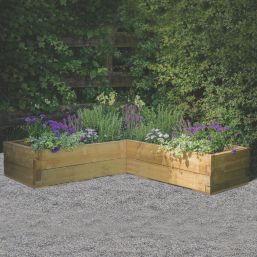 Forest Caledonian Garden Planter Natural Timber 1310mm x 1310mm x 312mm