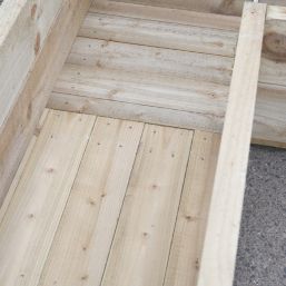 Forest Caledonian Garden Planter Natural Timber 1310mm x 1310mm x 312mm