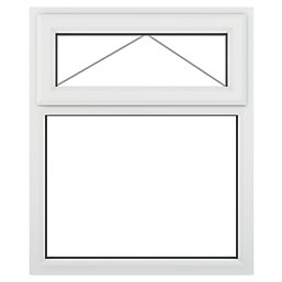 Crystal  Top Opening Clear Double-Glazed Casement White uPVC Window 905mm x 1040mm