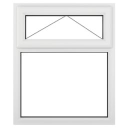 Crystal  Top Opening Clear Double-Glazed Casement White uPVC Window 905mm x 1040mm