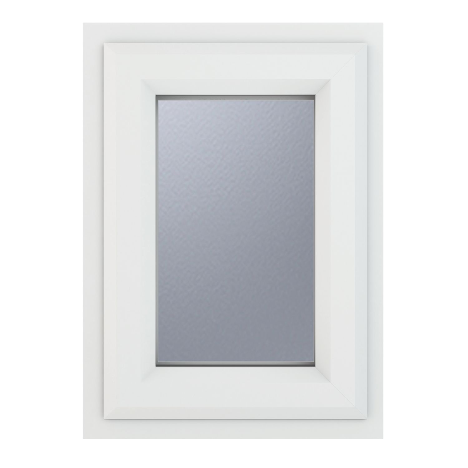Crystal Top Opening Obscure Triple-Glazed Casement White uPVC Window 440mm x 610mm (575JM)