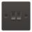 LAP  20A 16AX 2-Gang 2-Way Light Switch  Black Nickel