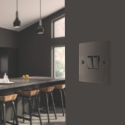 LAP  20A 16AX 2-Gang 2-Way Light Switch  Black Nickel