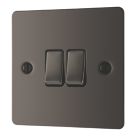 LAP  20A 16AX 2-Gang 2-Way Light Switch  Black Nickel