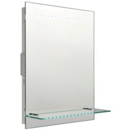 Saxby Tigris Rectangular Bathroom Mirror With 60lm LED Light 390mm x 500mm