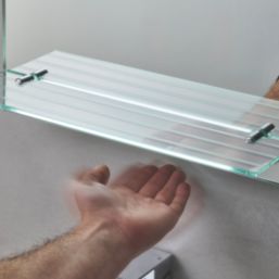 Saxby Tigris Rectangular Bathroom Mirror With 60lm LED Light 390mm x 500mm