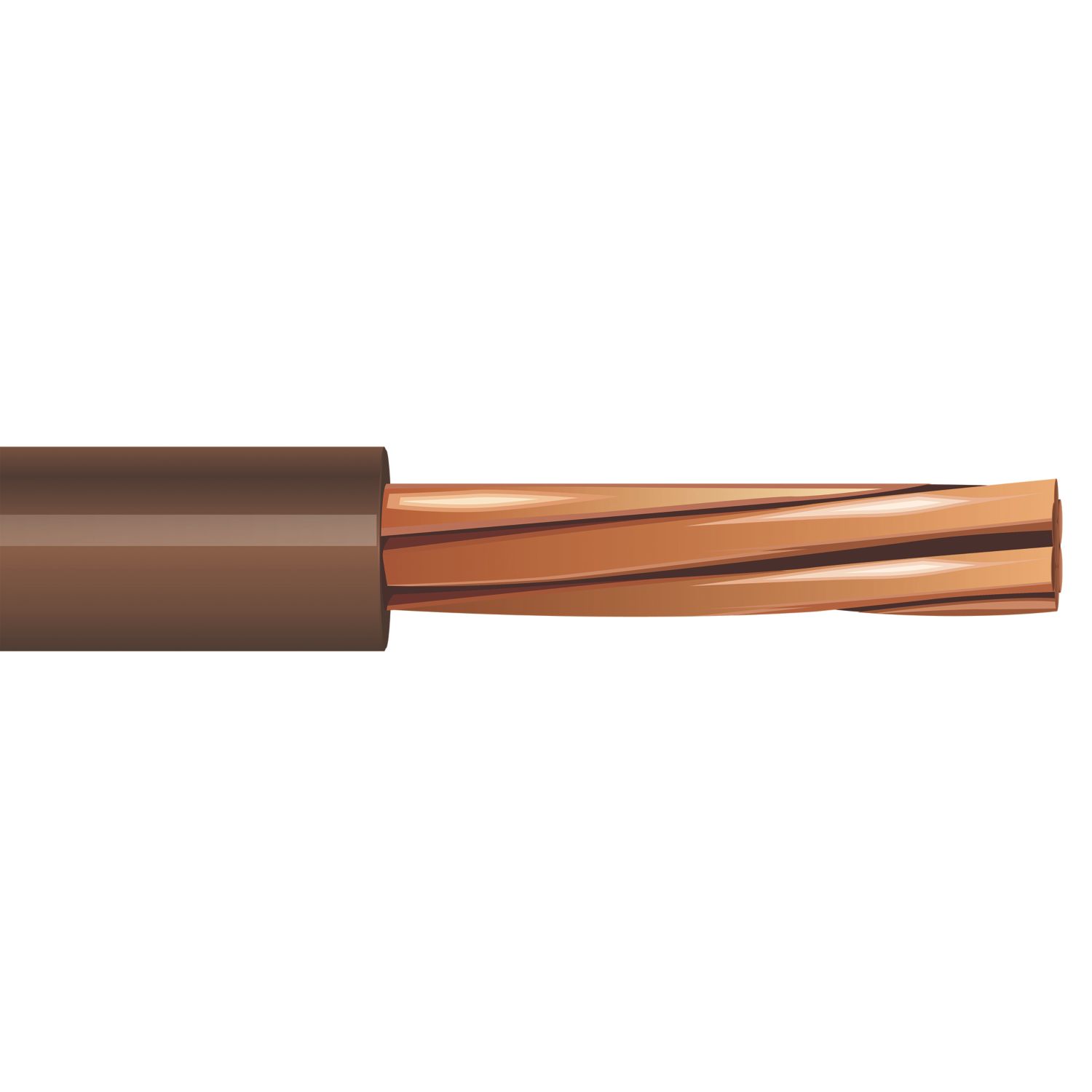 Time 6491B Brown 2.5mm² LSZH Conduit Cable 100m Drum (575PY)