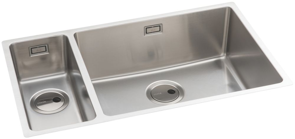 Abode Matrix 1.5 Bowl Stainless Steel Undermount & Inset Kitchen Sink RH  740mm x 440mm - 3
