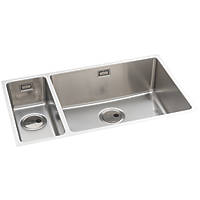 Abode Matrix 1.5 Bowl Stainless Steel Undermount & Inset Kitchen Sink RH 740 x 440mm