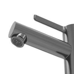 Swirl Bonda Titanium 136mm Standard Lever Mono Basin Mixer Tap  With Clicker Waste