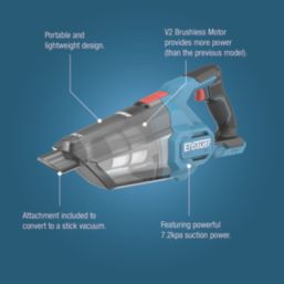 Erbauer ERI1110VAC 18V Li-Ion EXT Brushless Cordless  Vacuum Cleaner - Bare