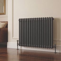 Flomasta 600mm x 785mm 2730BTU Anthracite Horizontal 2 Column Radiator