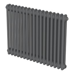 Flomasta 600mm x 785mm 2730BTU Anthracite Horizontal 2 Column Radiator