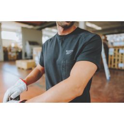 Reebok Lockup Short Sleeve T-Shirt Black Large 41-44" Chest