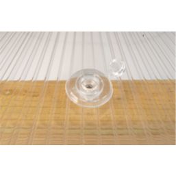 Radmat Building Materials  Polycarbonate Fixings Clear 10mm x 20mm 50 Pack