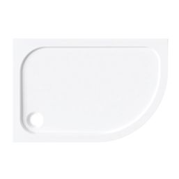 Essentials Rome Offset Quadrant Shower Tray Right-Handed Gloss 1000mm x 800mm x 45mm