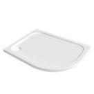 Essentials Rome Offset Quadrant Shower Tray Right-Handed Gloss 1000mm x 800mm x 45mm