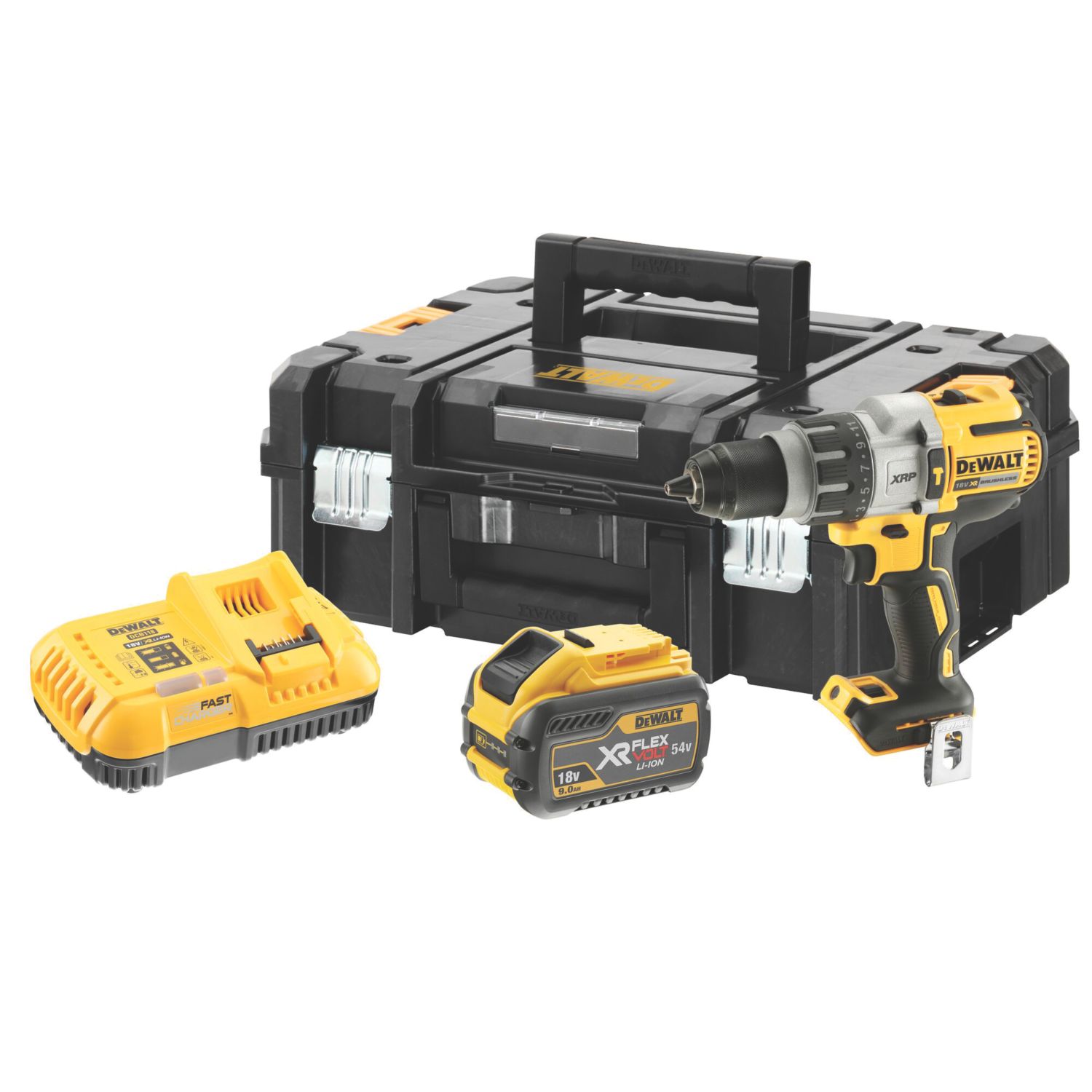 DEWALT DCD996X1-GB 18V 1 x 9.0Ah Li-Ion XR FlexVolt Brushless Cordless Hammer Drill Driver (576EK)