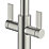 Clearwater Kira KIR20BN Double Lever Tap with Twin Spray Pull-Out  Brushed Nickel PVD