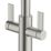 Clearwater Kira KIR20BN Double Lever Tap with Twin Spray Pull-Out  Brushed Nickel PVD