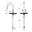 Clearwater Kira KIR20BN Double Lever Tap with Twin Spray Pull-Out  Brushed Nickel PVD
