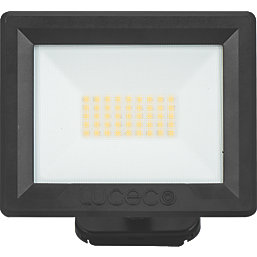 Luceco Essence Outdoor LED Floodlight with Ball Joint Black 30W 3000lm