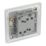 LAP  20A 16AX 2-Gang 2-Way Light Switch  Brushed Stainless Steel