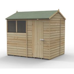 Forest Beckwood 7' 6" x 6' (Nominal) Reverse Apex Shiplap Timber Shed with Base