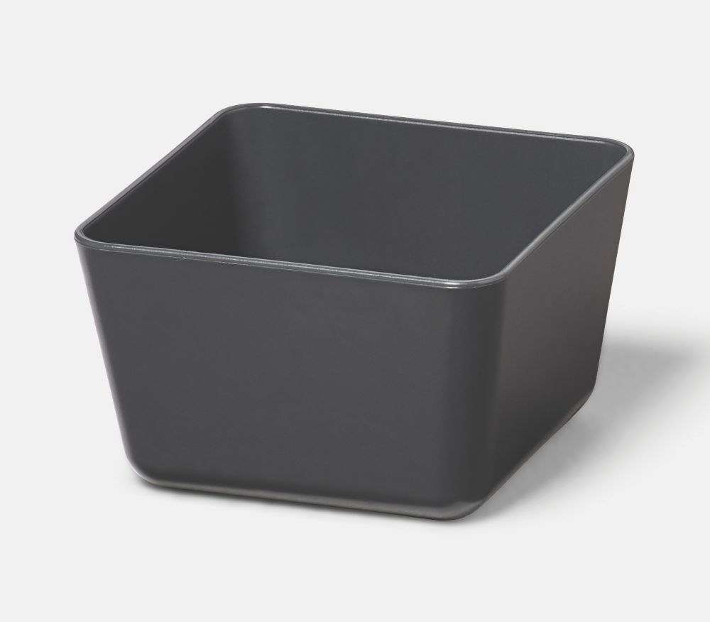 Essentials Nitaki Plastic Cutlery Tray 90mm x 90mm Grey Screwfix