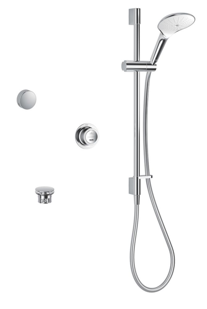 Mira Mode Dual RearFed Chrome Thermostatic Digital Bath