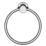Swirl Caldew Bathroom Towel Ring Chrome