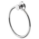 Swirl Caldew Bathroom Towel Ring Chrome
