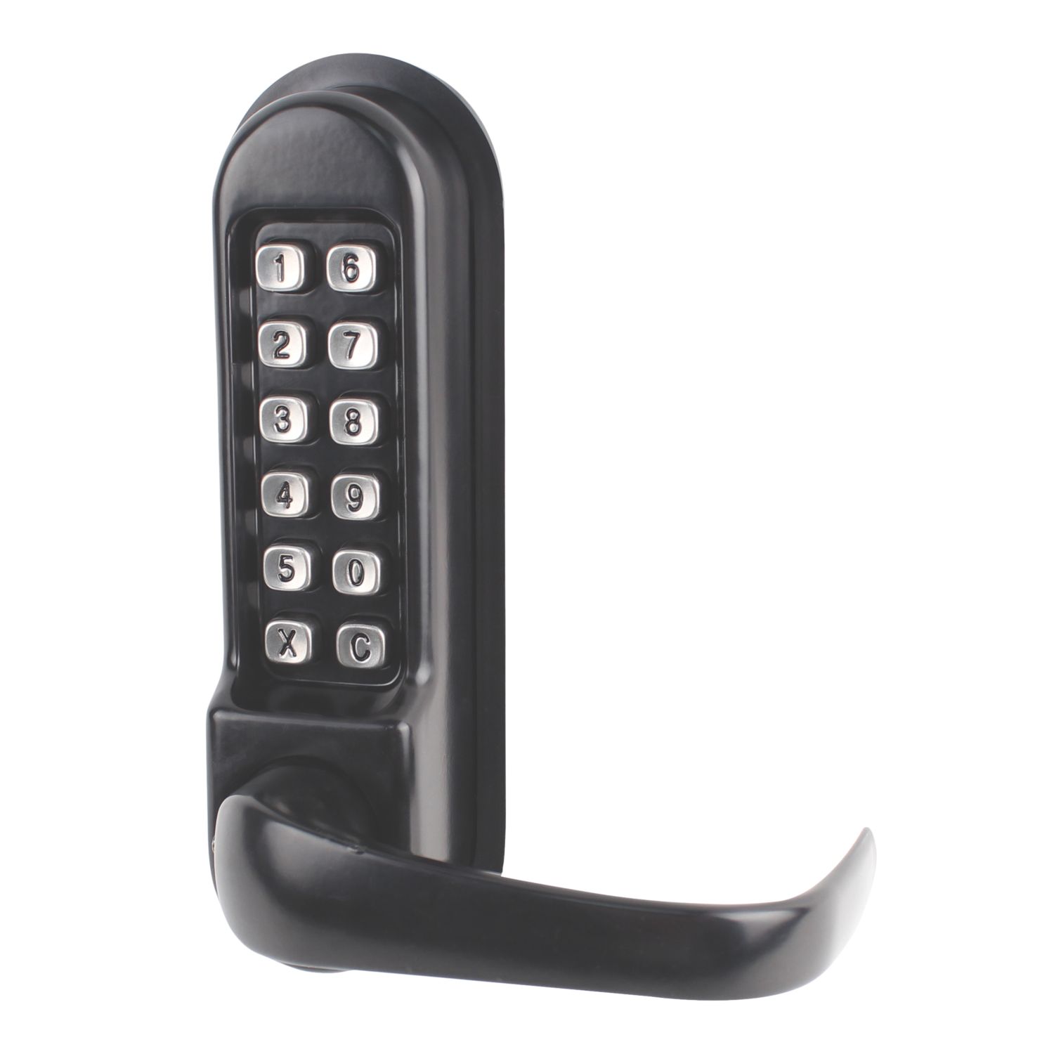 Smith & Locke Push-Button Lock w/ Handles 60mm Black (576YX)