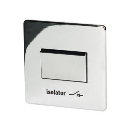 Crabtree Platinum 6A 1-Gang 3-Pole Fan Isolator Switch Polished Chrome