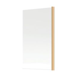Semi-Framed Brushed Brass Bath Screen Reversible 800mm x 1500mm